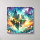 Back to School Surreal Floating Islands Art Canvas Afdruk (Voorkant)