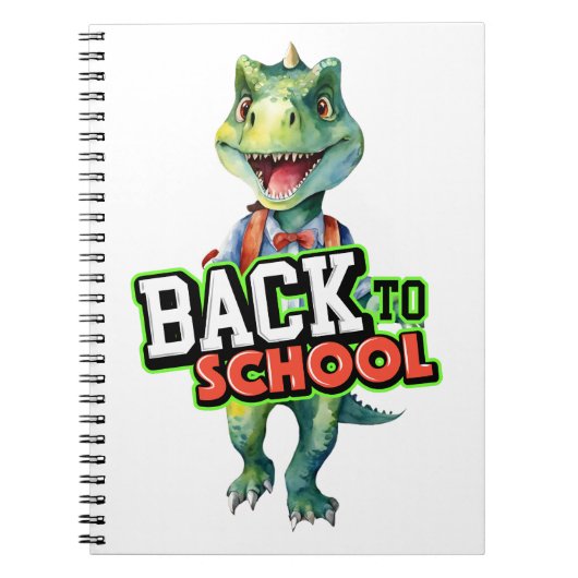 Back to School T-Rex Notitieboek (Voorkant)