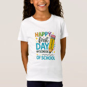 Back to School T-Shirt for Kids – Happy First Day  (Voorkant)