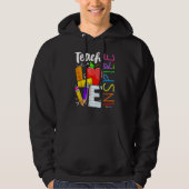 Back To School Teach Knowledge And Fun Teacher Flo Hoodie (Voorkant)