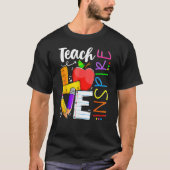 Back To School Teach Knowledge And Fun Teacher Flo T-shirt (Voorkant)
