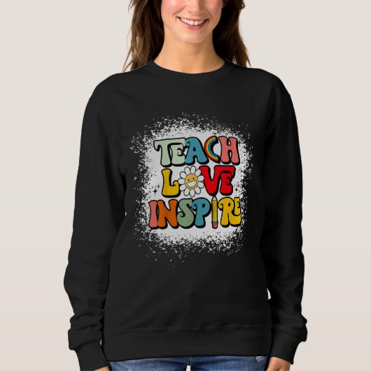 Back To School Teach Love Inspire Retro Teachers_1 Trui (Voorkant)