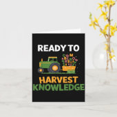 Back To School Teacher Farming Tractor Farmer Kids Kaart (Gele Bloem)