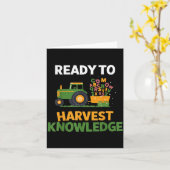 Back To School Teacher Farming Tractor Farmer Kids Kaart (Gele Bloem)