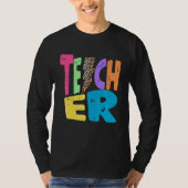 Back To School Teacher Leopard Thunder Motivationa T-shirt (Voorkant)