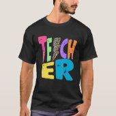 Back To School Teacher Leopard Thunder Motivationa T-shirt (Voorkant)