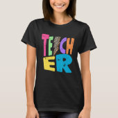 Back To School Teacher Leopard Thunder Motivationa T-shirt (Voorkant)