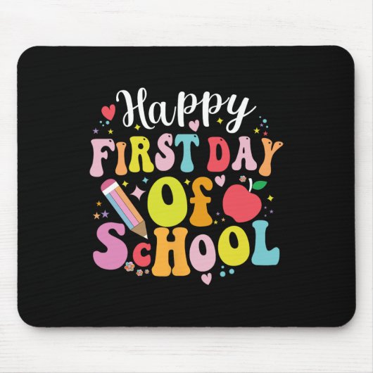 Back To School Teacher Student Happy First Day Of Muismat (Voorkant)