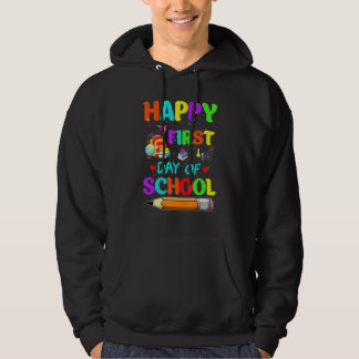 Back To School Teachers Kids Child Happy First Day Hoodie