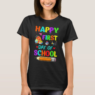 Back To School Teachers Kids Child Happy First Day T-shirt