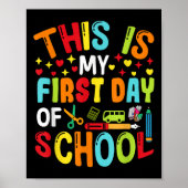 Back To School Teachers Kids Student First Day Of  Poster (Voorkant)