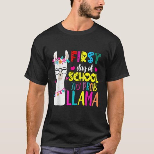 Back To School Teachers No Prob Llama T-shirt (Voorkant)
