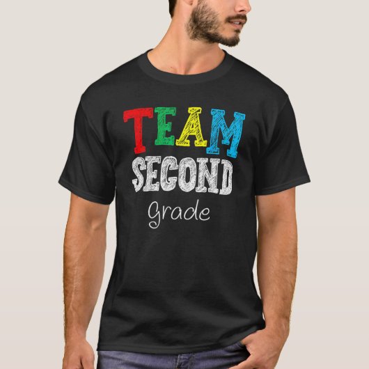 Back To School Team 2nd Second Grade Teacher Stude T-shirt (Voorkant)