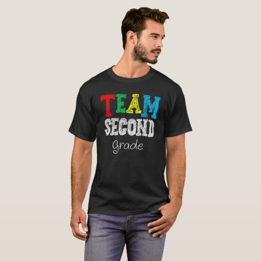 Back To School Team 2nd Second Grade Teacher Stude T-shirt (Voorkant volledig)