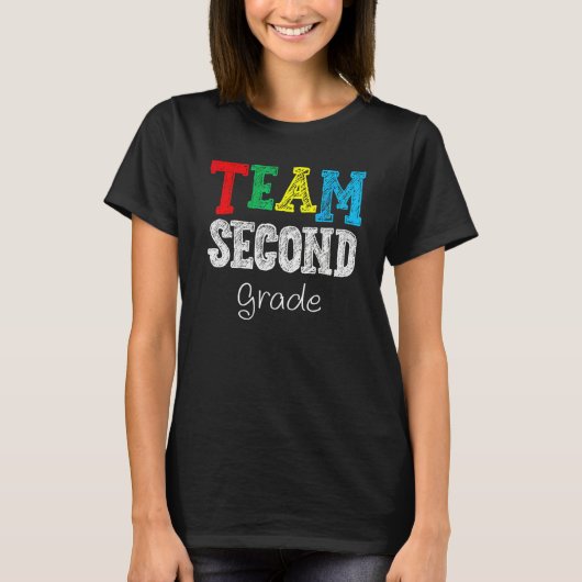 Back To School Team 2nd Second Grade Teacher Stude T-shirt (Voorkant)