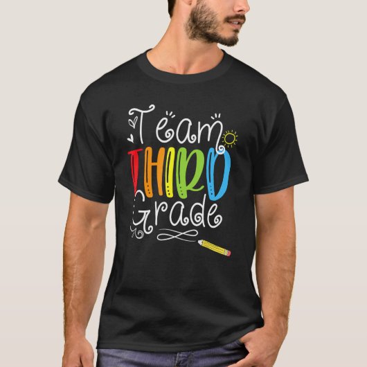 Back To School  Team Third Grade 3rd Teacher Stude T-shirt (Voorkant)