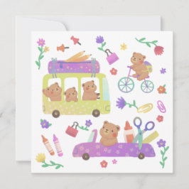 Back to School: Teddy's Ready for School Feestdagenkaart