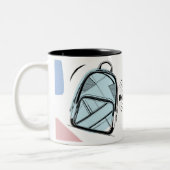 Back to School Themed Mug coffee Tweekleurige Koffiemok (Links)