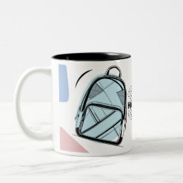 Back to School Themed Mug coffee Tweekleurige Koffiemok