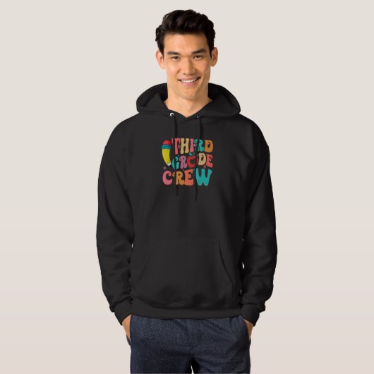 Back To School Third Grade Crew Student Teacher Fi Hoodie (Voorkant volledig)