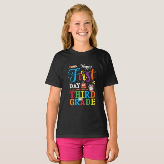 Back To School, third grade T-shirt (Voorkant volledig)