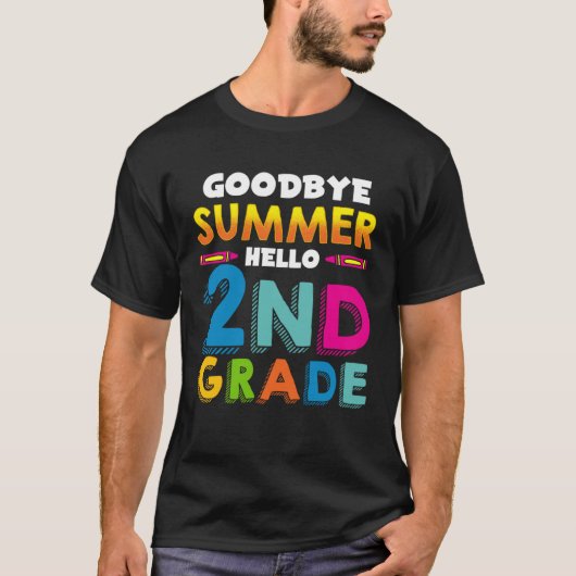 Back to School Tschüss Sommer Hello 2nd Class Sayi T-shirt (Voorkant)