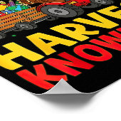 Back To School Turkey Farming Tractor Farmer Kids  Poster (Hoek)