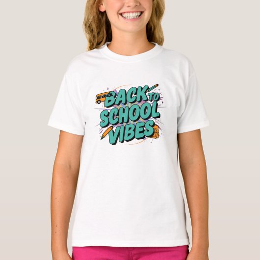 Back To School Vibes Funny T-shirt (Voorkant)