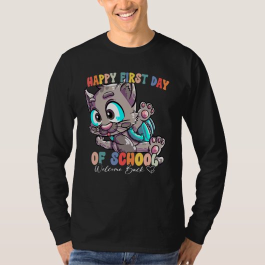 Back To School Vibes Happy First Day Of School 12 T-shirt (Voorkant)