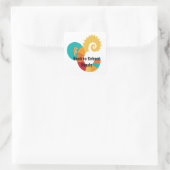 Back to School Vierkante Sticker (Tas)