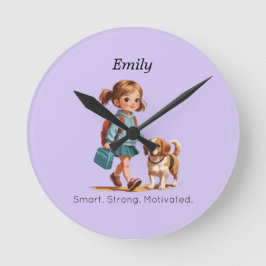 Back to School Wall Clock – Personalized Ronde Klok