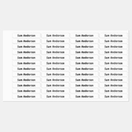 Back to School Waterproof Sticker Name Labels