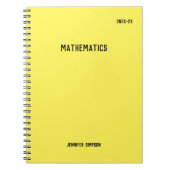 Back to School With Personalized Subject Labels Notitieboek (Voorkant)