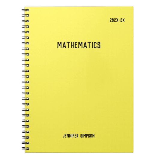 Back to School With Personalized Subject Labels Notitieboek (Voorkant)