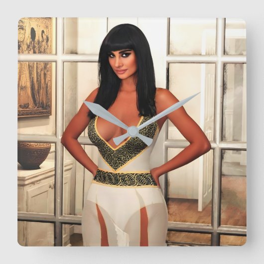 Back to That Special Place wall clock Vierkante Klok (Voorkant)