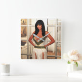 Back to That Special Place wall clock Vierkante Klok (Huis)