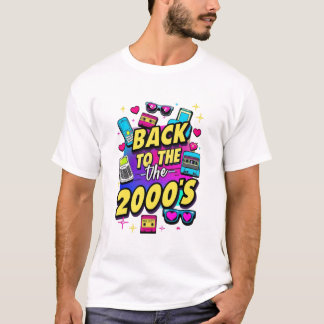 Back to The 2000s Retro Design Vintage Theme Party T-shirt