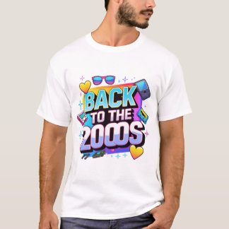 Back to The 2000s Retro Design Vintage Theme Party T-shirt