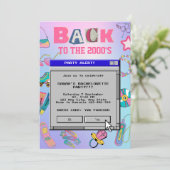 Back To The 2000's Y2K Bachelorette Party Kaart (Staand voorkant)