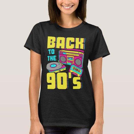 Back To The 90s costume theme party 90s outfit ret T-shirt (Voorkant)
