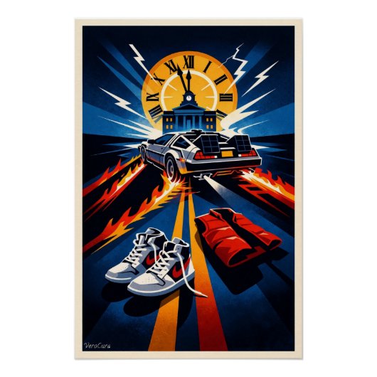 Back to the Future Inspired Symbolic Movie Poster (Voorkant)