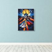 Back to the Future Inspired Symbolic Movie Poster Canvas Afdruk (Insitu (Houten vloer))