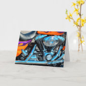 Back-up en running Biker Get Well Kaart (Gele Bloem)