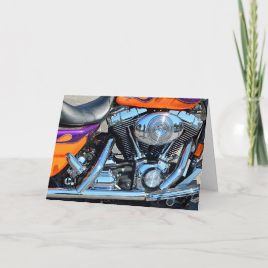 Back-up en running Biker Get Well Kaart (Voorkant)