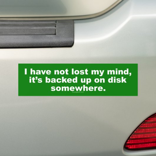 Back-up maken op schijf bumpersticker (Op auto)