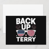 Back-up Terry Funny 4 juli Patriottisch Vuurwerk Kaart (Voorkant / Achterkant)
