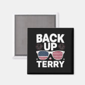 Back-up Terry Funny 4 juli Patriottisch Vuurwerk Magneet (Voorkant / Achterkant)