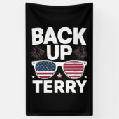 Back-up Terry Funny 4 juli Patriottisch Vuurwerk Spandoek (Verticaal)