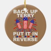 Back-up Terry geplaatst in omgekeerde Fireworks VS Keramisch Ornament (Achterkant)