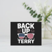 Back-up Terry Grappige 4 juli Patriottisch Vuurwer Briefkaart (Staand voorkant)